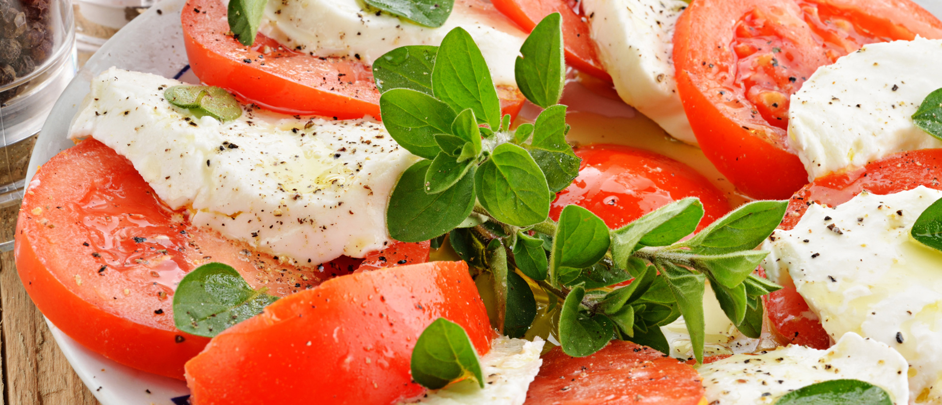 mozzarella e pomodoro primo piano